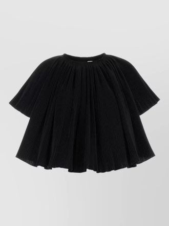 Co polyester blend cape top round neck
