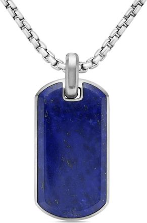 David Yurman Targhetta Chevron in argento sterling (35mm)