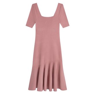 Ted Baker Miyhaa Gebreide Rok Met Zwierige Rand, Roze Jurk