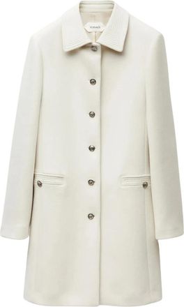 Versace Double-Wool Coat - Dames - Mantel - Wit - S - Wol - Jassen