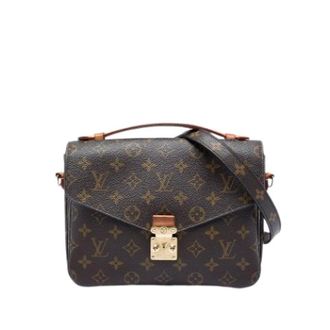 Louis Vuitton Pre-owned Pochette Metis - Dames - Pre-owned - Bruin - Maat: ONE Size Zijde
