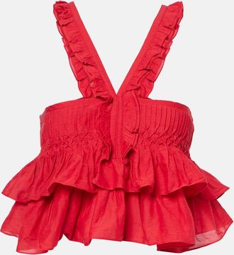 Isabel Marant Daliana cotton-blend top