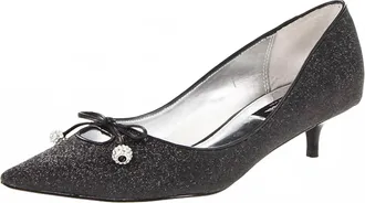 Nina Womens Vita Yg Heel In Black Baby Glitter