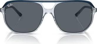 Ray-Ban Bill One 57mm Sunglasses in Blue On Transparent Blue/Blue at Nordstrom