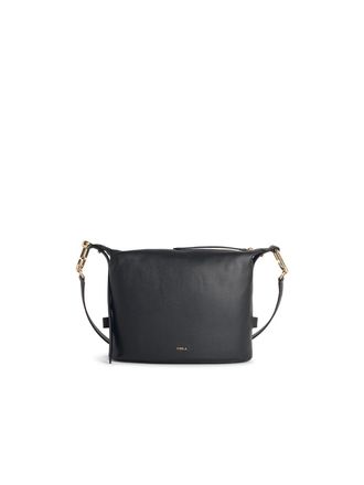 Furla Nuvola MSchwarzer Lear -Tasche