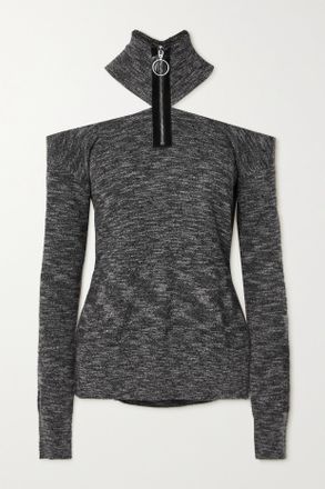Christopher Kane Cold-shoulder Wool Sweater - Nero