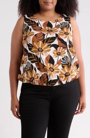 Adrianna Papell Printed Shell in Cream Tapenade Floral at Nordstrom Rack, Size 1 X
