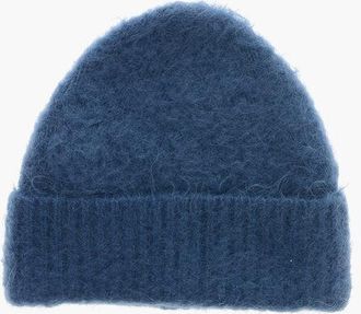 Acne Studios Wool-Blend Beanie KAMEO in Solid Color size One Size