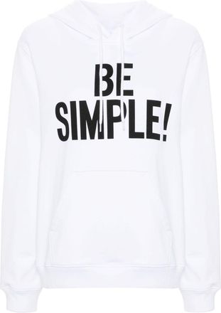 Moschino slogan-print organic-cotton hoodie - women - Organic Cotton - 38 - White