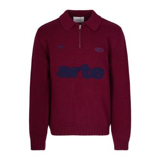 Arte Round-neck Knitwear, male, Red, S, Round-neck Knitwear