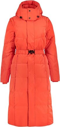 Desigual Miltien Lange Jas - Dames - Dons jassen - Rood - L - Jassen