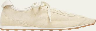 Jacquemus Les Tennis Croc-Embossed Suede Sneakers