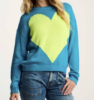 Lisa Todd Amore Mio Sweater In Neon Blue