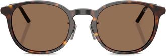 Moncler Zonnebril met rond montuur - Bruin