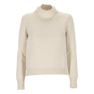 Gran Sasso Lupetto Turtleneck - Dames - Coltruien - Beige - 2XS - Wol - Truien & Vesten