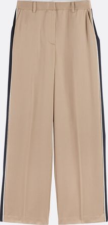 La Redoute Collections Lyocell broek met wijde pijpen en zijstrepen