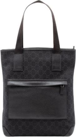 Gucci Pre-owned Tote Bags, female, Brown, Size: ONE SIZE Pre-owned Denim Tote Bag