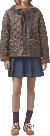 Suncoo Two-Tone Quilted Debut Jacket In Bourgogne