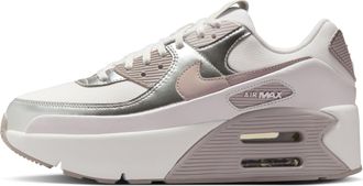Nike (WMNS) Nike Air Max 90 LV8 Summit White Bust Gray Metallic Platinum IB0170-101