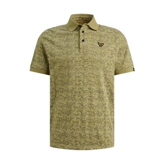 PME Legend Short Sleeve Polo Slub Jersey AOP - Heren - Tops - Groen - Maat: 2XL Jersey