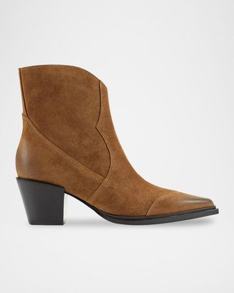 Marc Fisher Giulie Leather Western Booties