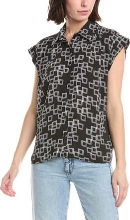 T Tahari Extended Shoulder Blouse