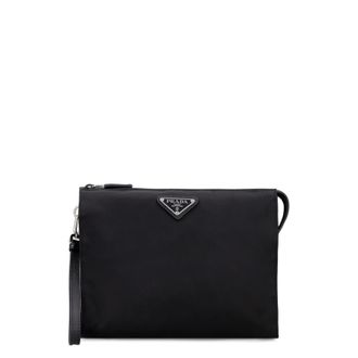 Prada Nylon Pouch-Bag With Logo