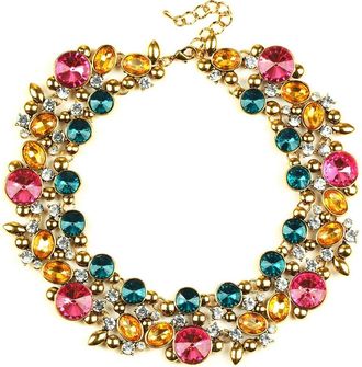 Eye Candy Los Angeles Clementine Multicolored Enamel Chunky Collar Necklace in Multi Color at Nordstrom Rack