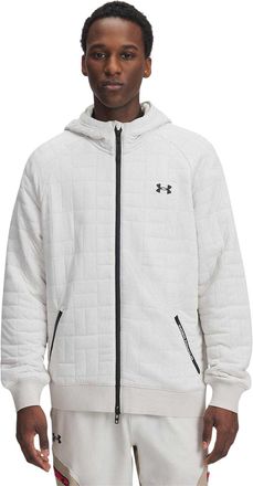 Under Armour Herenjack met capuchon, doorstikte pasvorm en doorlopende ritssluiting - Unstoppable (Wit)