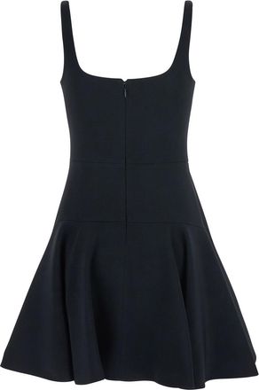 Givenchy Womens Black Mini Dress With Flared Skirt Viscose