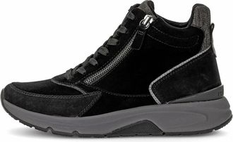 Gabor Rollingsoft Veterlaars - Dames - Schoenen - Zwart - Maat: 39 1/2 EU Leer