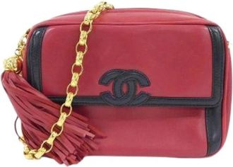Chanel Pre-owned Leather chanel-bags - Dames - Vintage Schoudertas - Rood - ONE Size - Vintage