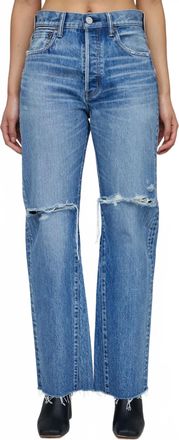 Moussy Clifton Remake Flare Jean In Blue