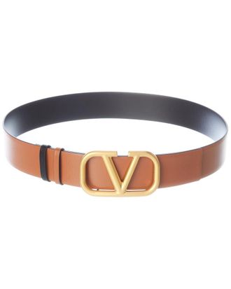 Valentino Vlogo Reversible Leather Belt