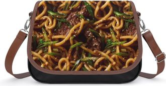 Generic Noodles with Beef Fashion Womens Crossbody Bags Novelty Handbag Shoulder Bag Purse