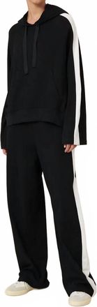 Kowtow Contrast Hoodie In Black & White