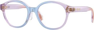 Versace Eyeglasses Round Full Rim, Transparent Frame And Clear Demo Lens Lens Vk3012148