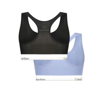 Calvin Klein Cotton Blend Bralette - Blue