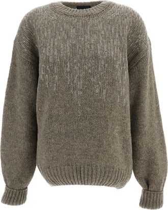 Haikure Crew Neck Sweater With Sequins