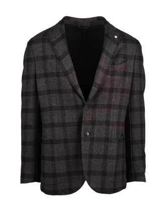 L.B.M. 1911 Rounded Checkered Jacket with Unlined Construction