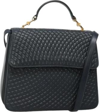 Bally Pre-owned Handbag - Dames - Vintage Handtas - Blauw - ONE Size - Leer - Vintage