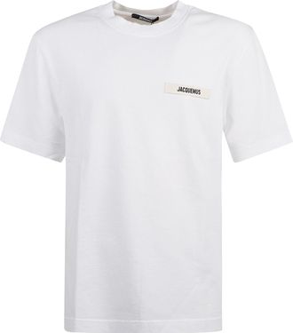 Jacquemus White Cotton Gros Grain T-Shirt