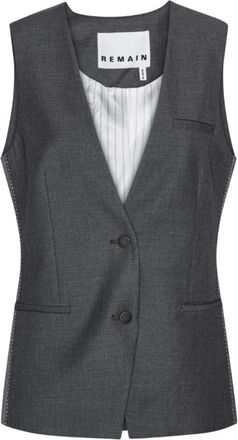 Remain Kleur Vest- Castlerock Combinatie - Dames - Bodywarmers - Zwart - S - Jassen