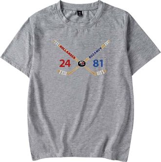 Generic Heated Rivalry Hollander Rozanov Hockey T-Shirt Unisex Casual Crewneck Short Sleeve Tee (4XL,Grey)