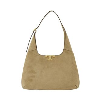 Tory Burch Eleanor schoudertas - Dames - Tassen - Beige - Maat: ONE Size Zijde