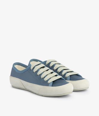 Pedro Garcia Blue frayed satin sneaker | parson | Fall winter 25 | PEDRO GARCIA