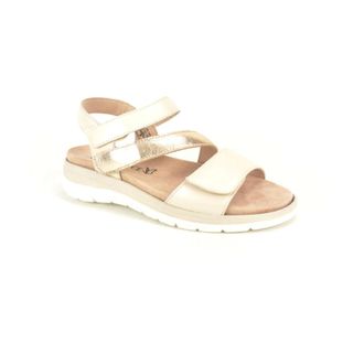 Caprice Platte sandaal - Dames - Schoenen - Beige - Maat: 42 EU