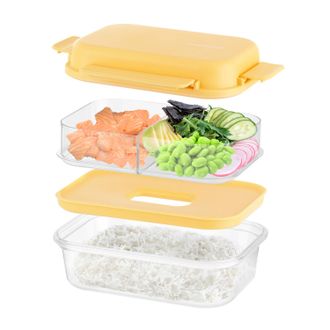 KASANOVA Lunch box per poke a scomparti giallo