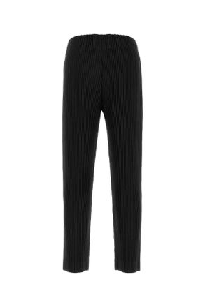 Homme Pliss&eacute; Issey Miyake Pleated Polyester Trousers - Black
