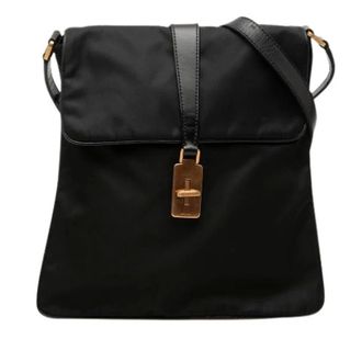 Prada Pre-owned Nylon Crossbody Bag - Dames - Pre-owned - Zwart - Maat: ONE Size Nylon